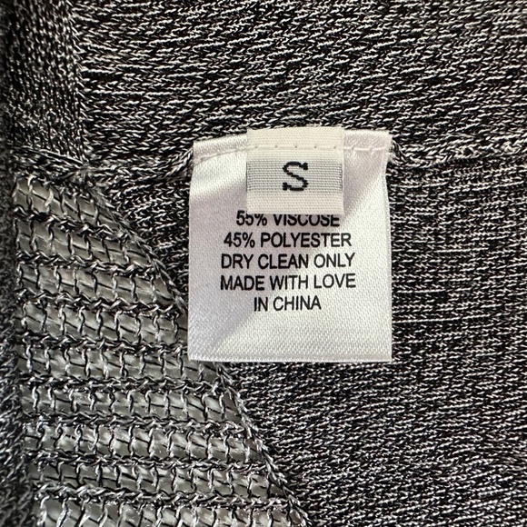 VPL Two Silver Open Shimmery Dress Open Knit Blouse Tunic Sweater Women's S NWT - Picture 10 of 12